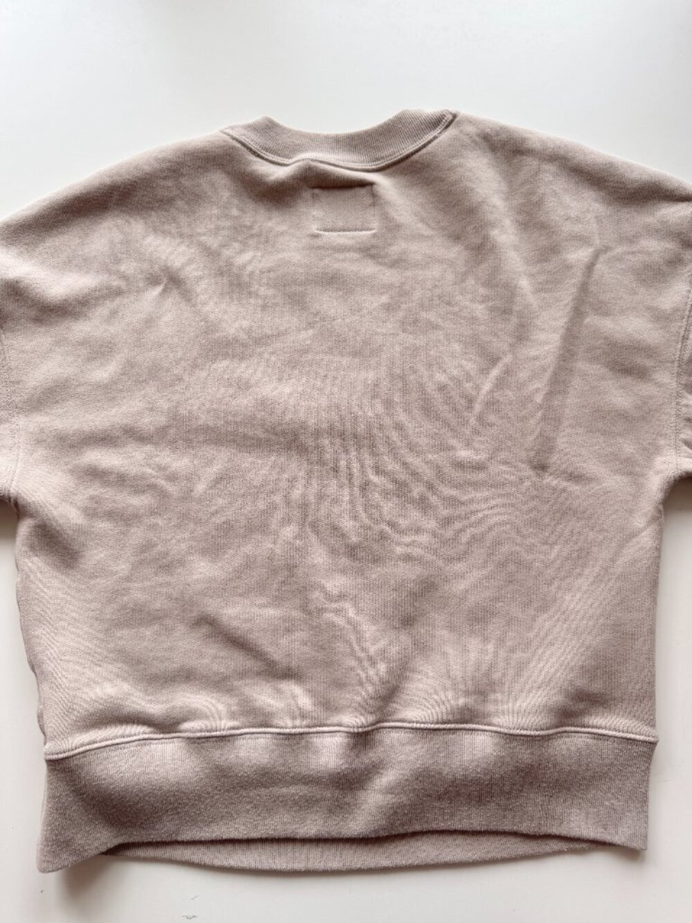 ABERCROMBIE & FITCH Taupe Cotton Fleece Embroidered Crew Sweatshirt, Size XS - Picture 12 of 14
